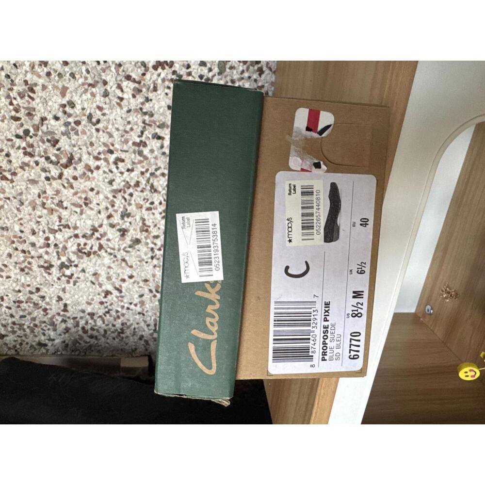 Clarks Bendables “Propose Pixie” Blue Suede Flats… - image 4